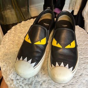 Fendi Monster Slip On Sneakers